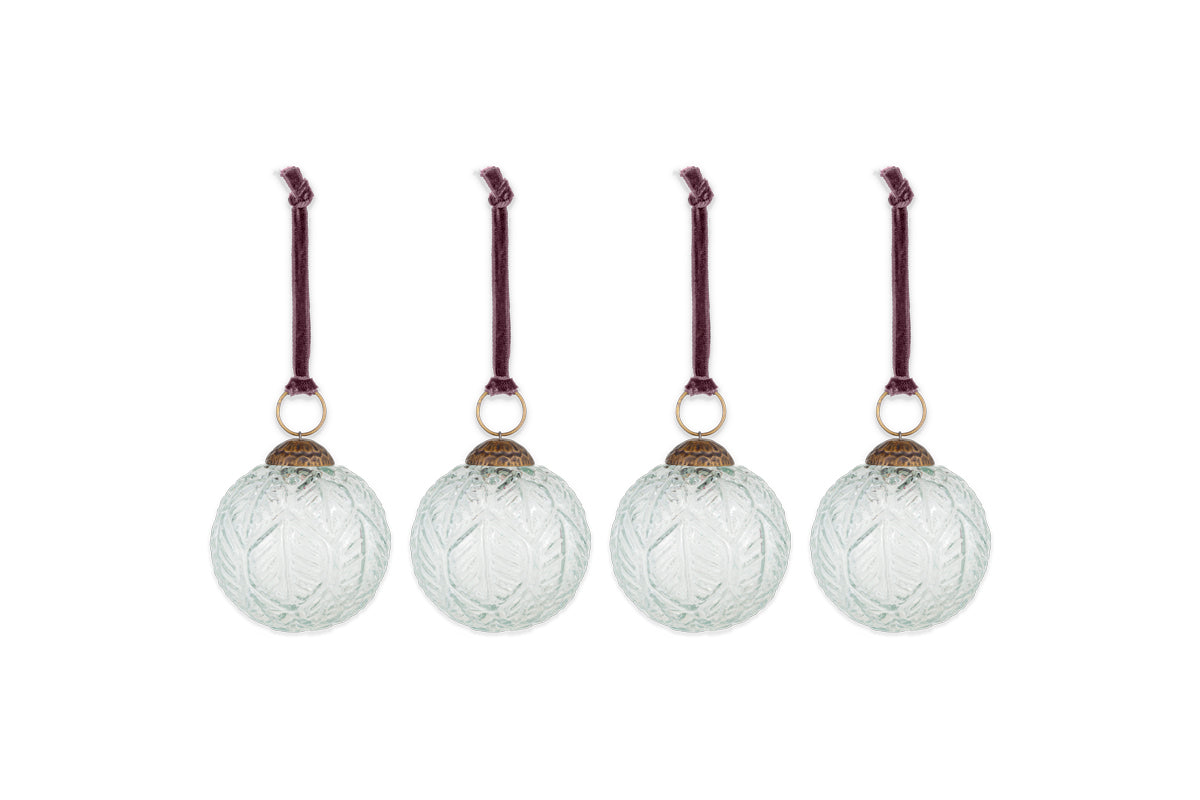 Patta Baubles - Clear - (Set of 4)-nkuku