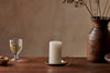 Rustic Soy Blend Pillar Candle - White - Small