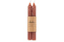 Rustic Soy Blend Dinner Candles - Rust (Set of 2)