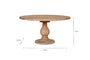 Laya Round Carved Mango Wood Table - Large