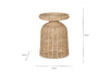 Rampura Rattan Side Table - Natural- nkuku