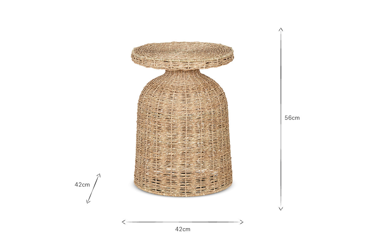 Rampura Rattan Side Table - Natural- nkuku