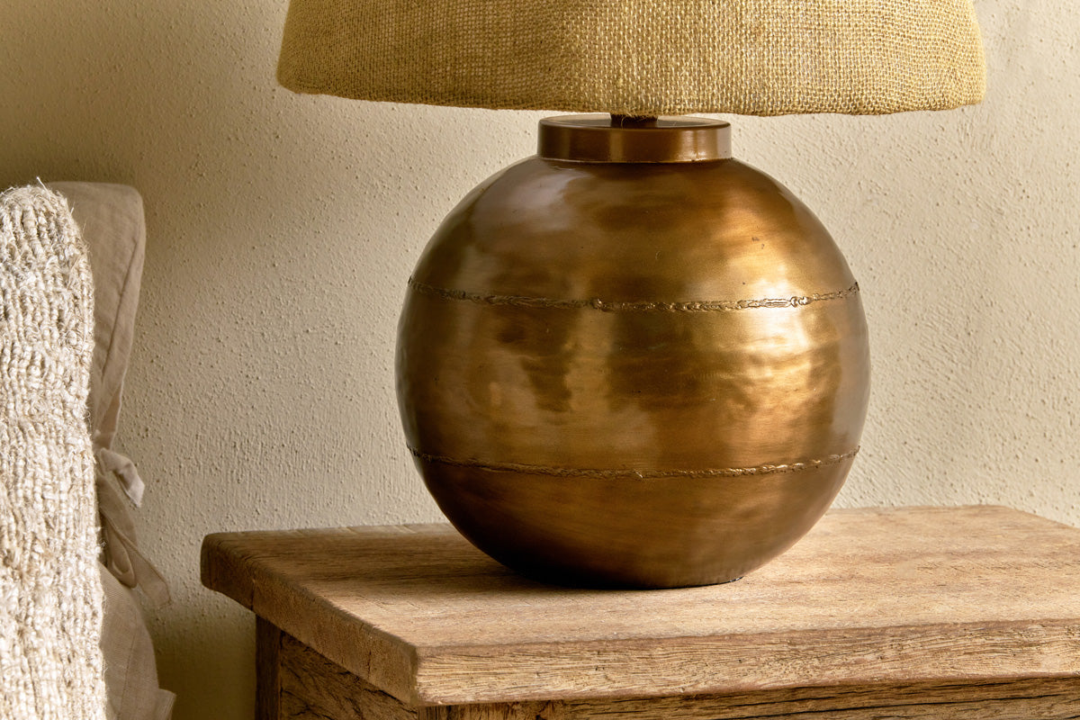 Rasan Table Lamp - Antique Brass- nkuku