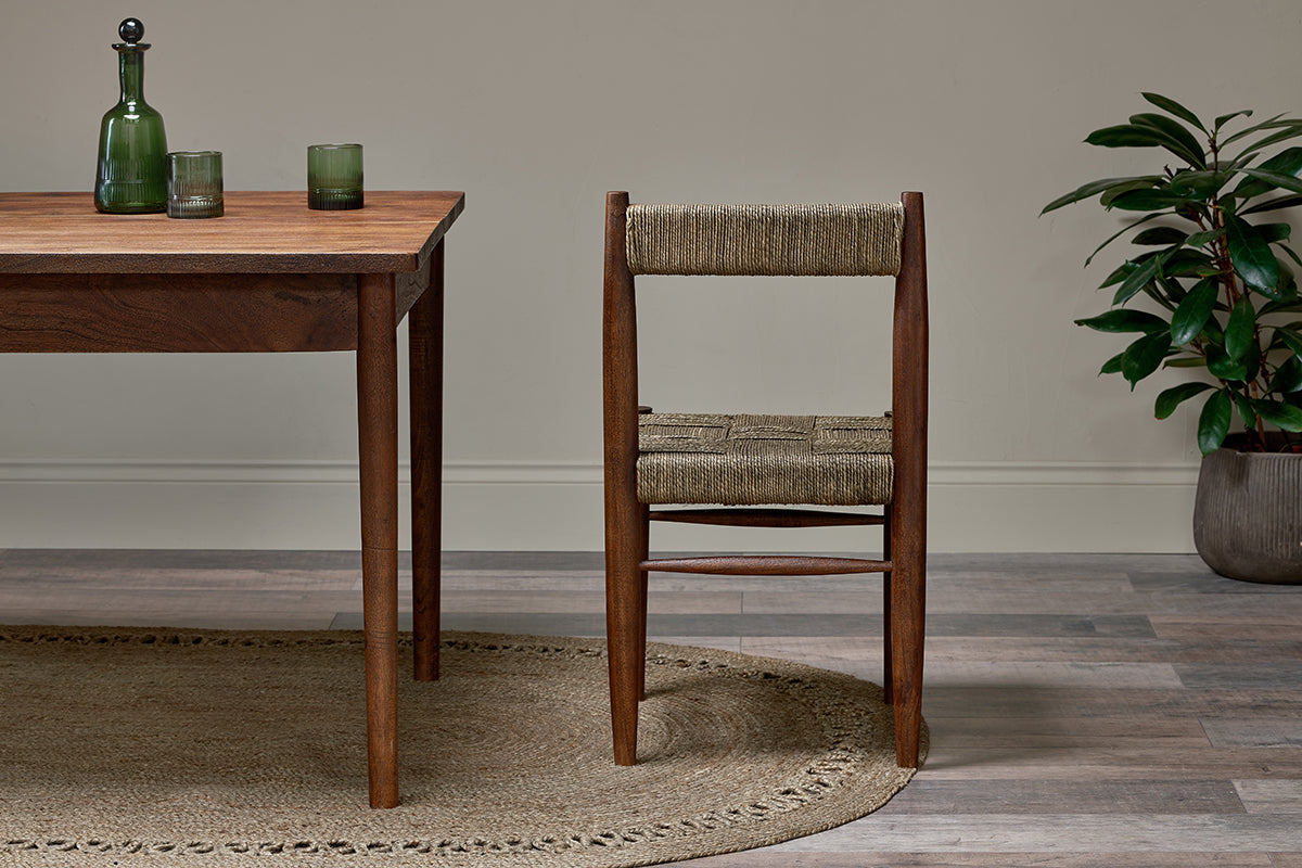 Raunak Acacia Woven Dining Chair-nkuku