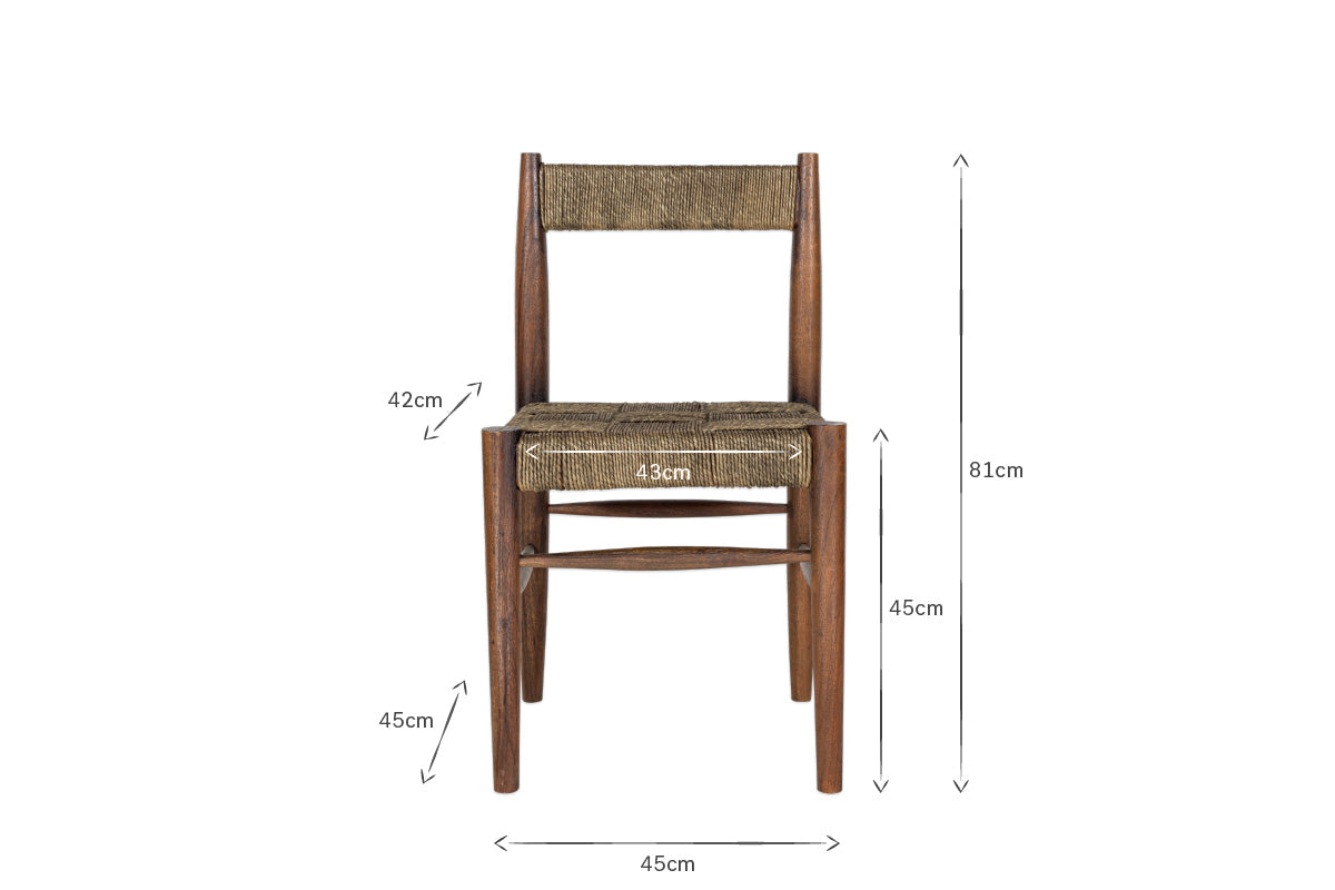 Raunak Acacia Woven Dining Chair-nkuku