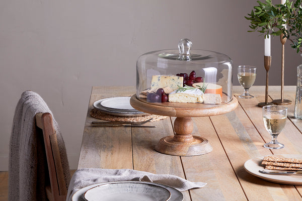 Recycled Glass Dome Cake Stand-nkuku