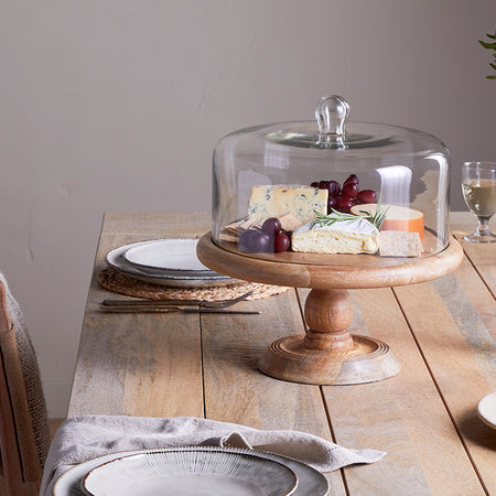 Recycled Glass Dome Cake Stand-nkuku