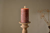 Rustic Soy Blend Pillar Candle - Rust - Large-nkuku