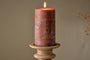 Rustic Soy Blend Pillar Candle - Rust - Large