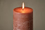 Rustic Soy Blend Pillar Candle - Rust - Large