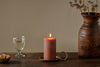 Rustic Soy Blend Pillar Candle - Rust - Small-nkuku