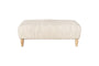 Sanja Stripe Upholstered Ottoman - Off White