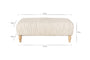 Sanja Stripe Upholstered Ottoman - Off White