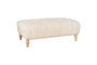 Sanja Stripe Upholstered Ottoman - Off White