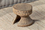 Salman Wooden Decorative Stool - Natural