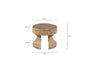 Salman Wooden Decorative Stool - Natural