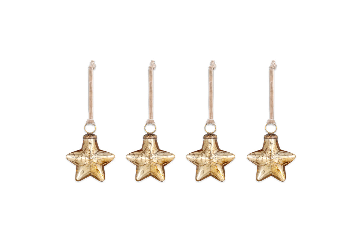 Sardi Star Baubles - Gold (Set of 4)