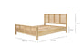 Saharsa Cane & Mango Wood Bed - King