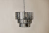 Shanaya Mottled Glass Chandelier - Antique Bronze