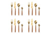 Soni Cutlery Set - Gold & Acacia (Set of 16)