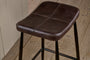 Samaira Leather Counter Stool - Dark Brown