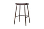 Samaira Leather Counter Stool - Dark Brown