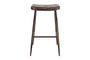 Samaira Leather Counter Stool - Dark Brown