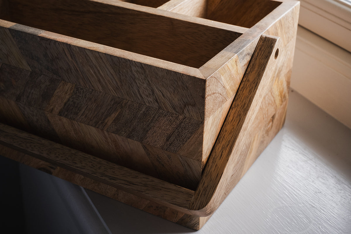 Sukha Mango Wood Caddy - Natural