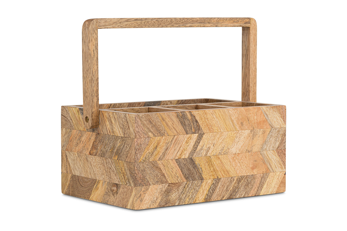 Sukha Mango Wood Caddy - Natural