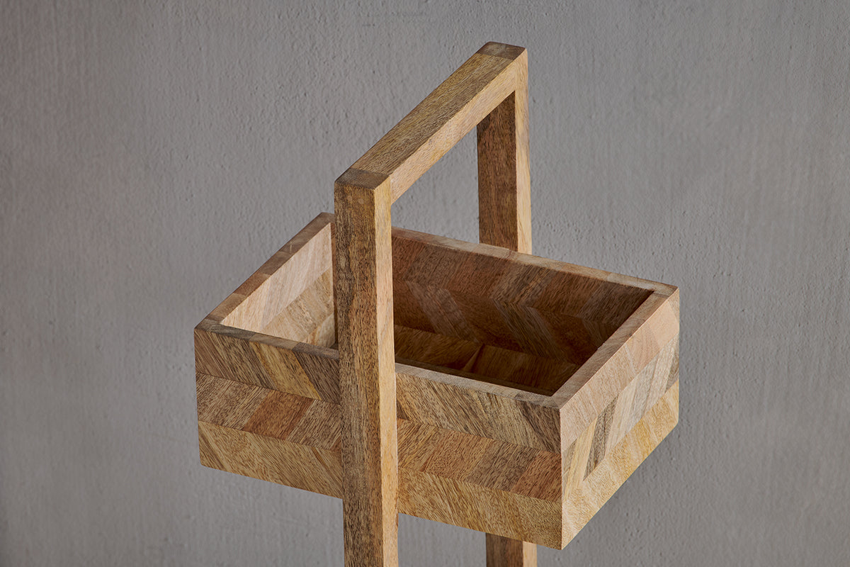 Sukha Mango Wood Storage Caddy - Natural