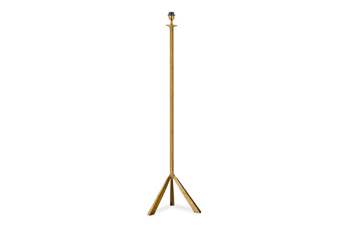 Sahhil Metal Tripod Floor Lamp - Antique Brass-nkuku