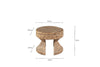 Salman Wooden Decorative Stool - Natural- nkuku