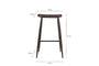 Samaira Leather Counter Stool - Dark Brown-nkuku