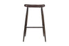 Samaira Leather Counter Stool - Dark Brown-nkuku