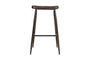 Samaira Leather Counter Stool - Dark Brown-nkuku