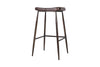 Samaira Leather Counter Stool - Dark Brown-nkuku