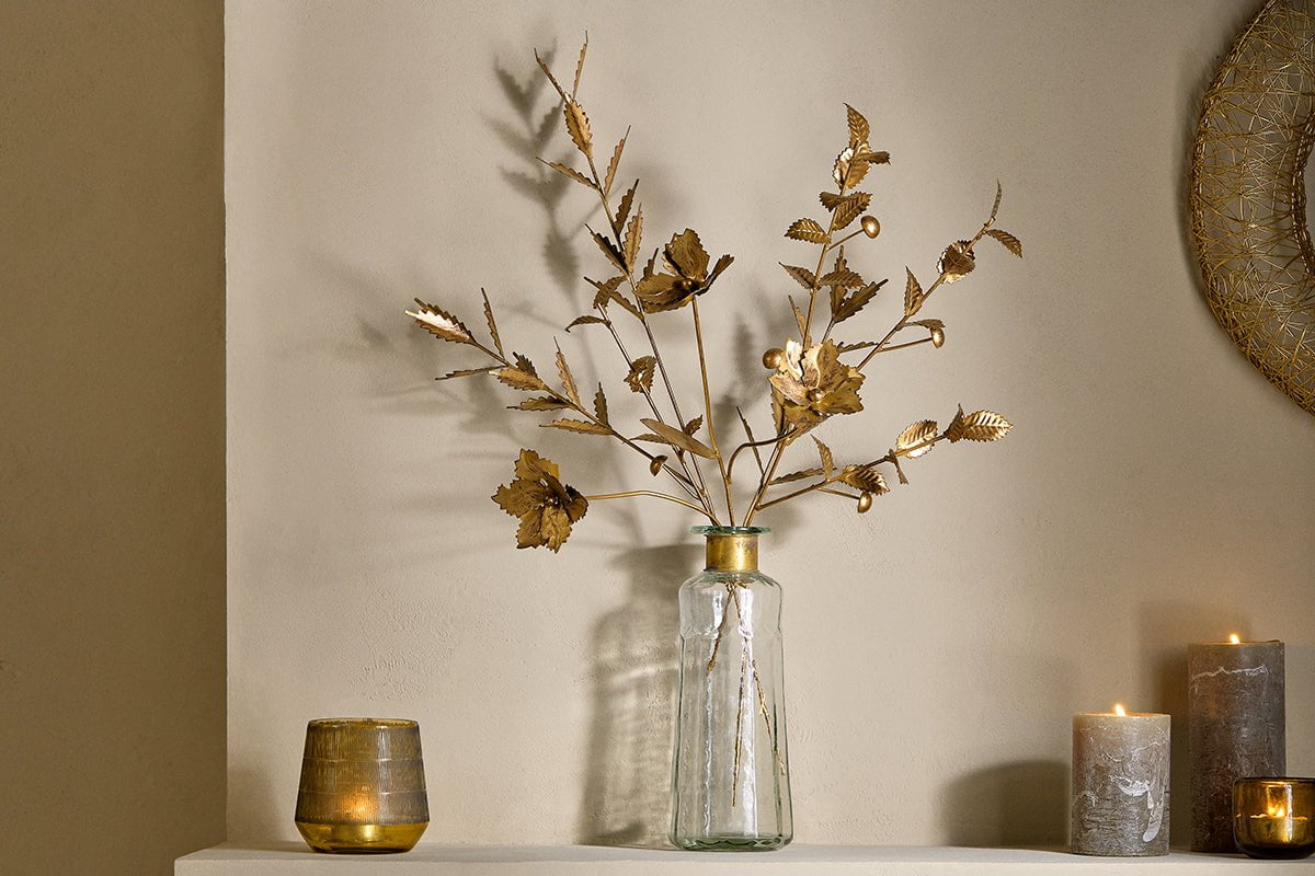 San Stem Foliage - Antique Brass-nkuku