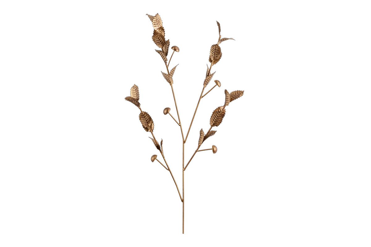 San Stem Foliage - Antique Brass-nkuku