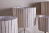 Sanja Cotton Stripe Lampshade - Off White & Grey-nkuku