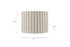 Sanja Cotton Stripe Lampshade - Off White & Grey-nkuku