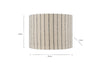 Sanja Cotton Stripe Lampshade - Off White & Grey-nkuku