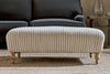 Sanja Stripe Upholstered Ottoman - Off White-nkuku