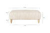 Sanja Stripe Upholstered Ottoman - Off White-nkuku