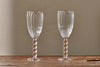 Santosa Champagne Flute - Clear (Set of 2)-nkuku