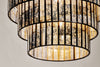 Shanaya Mottled Glass Chandelier - Antique Bronze-nkuku