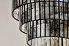 Shanaya Mottled Glass Chandelier - Antique Bronze-nkuku