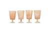 Shirali Marble Swirl Wine Glass - Apricot - (Set of 4)-nkuku