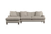 Deni Large Left Hand Chaise Sofa - Brera Linen Natural