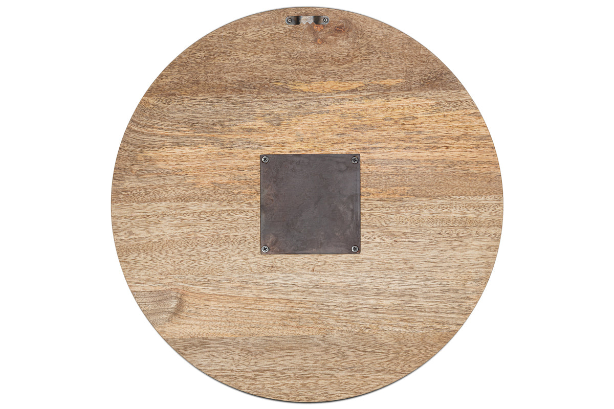 Som Mango Wood Clock - Natural-nkuku