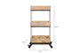 Soma Mango Wood Storage Trolley-nkuku